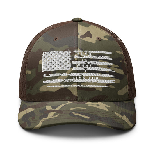 This is What I Live for Camouflage trucker hat