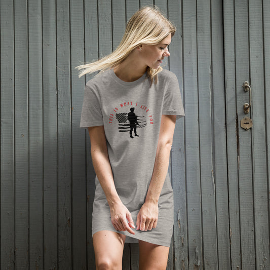 This is What I Live For Cotton t-shirt dress (military)