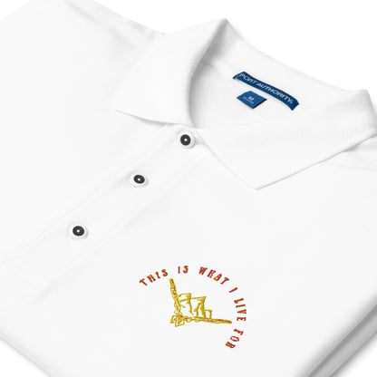 This is What I Live For Men's Premium Polo (Mount)